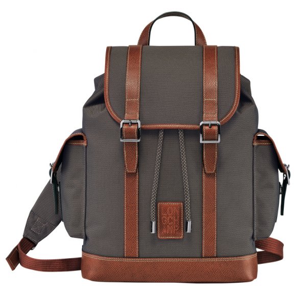 Longchamp |Boxford Rucksack Braun – Recyceltes Canvas |Braun