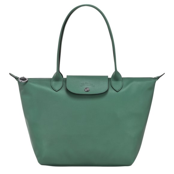 Longchamp |Le Pliage Xtra M Tragetasche Salbeigrün – Leder |Salbeigrün