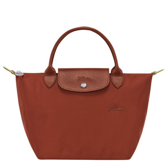 Longchamp |Le Pliage Green S Handtasche, Kastanienbraun – Recyceltes Canvas |Kastanienbraun