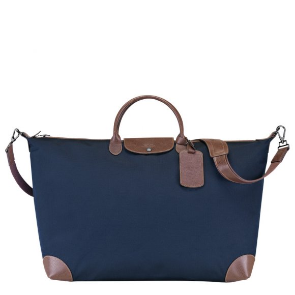 Longchamp |Boxford XL Reisetasche Blau – Recyceltes Canvas |Blau