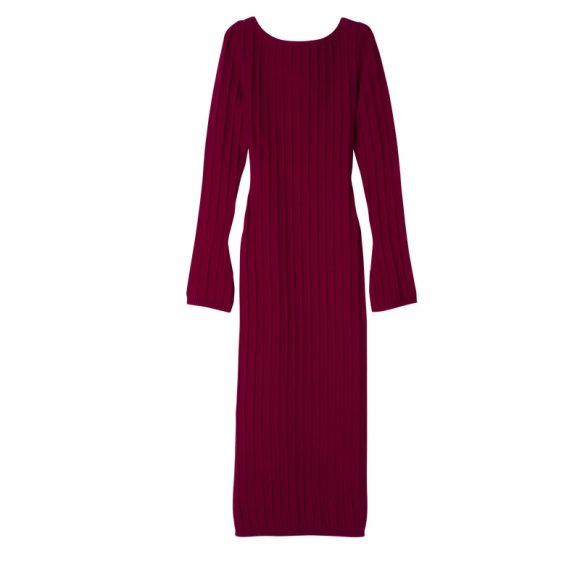 Longchamp |Langes Kleid Beetroot – Strick |Beetroot