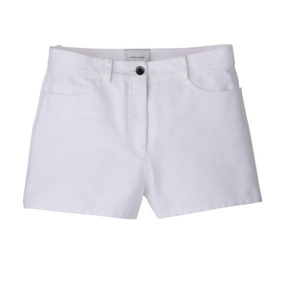 Longchamp |Shorts Weiß – Gabardine |Weiß
