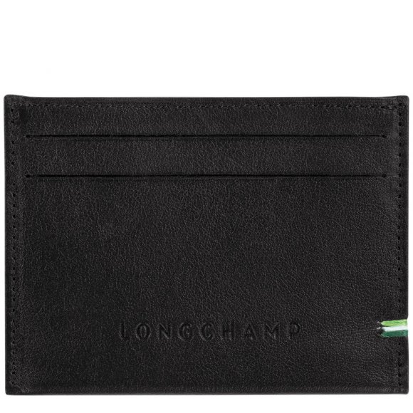 Longchamp |sur Seine Kartenetui Schwarz – Leder |Schwarz