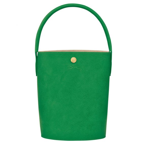 Longchamp |Pure S Beuteltasche Grün – Leder |Grün