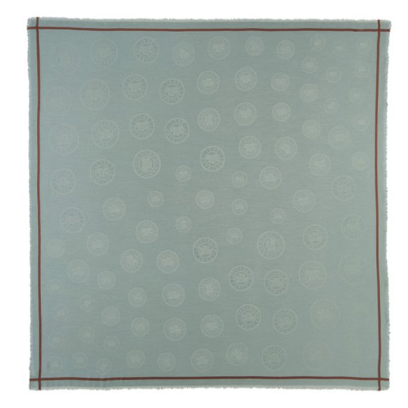 Longchamp |La Mdaille Schal, Eisenhut – Baumwollmischung |Eisenkraut