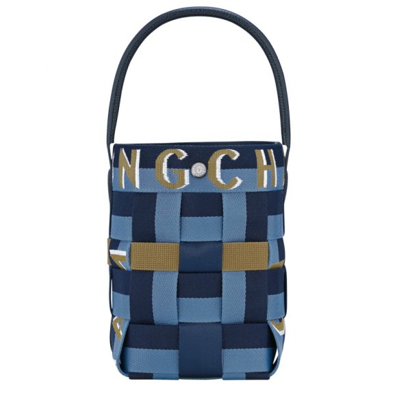 Longchamp |Re-Play XS Beuteltasche Marineblau/Gewitter – Canvas |Marineblau/Gewitter