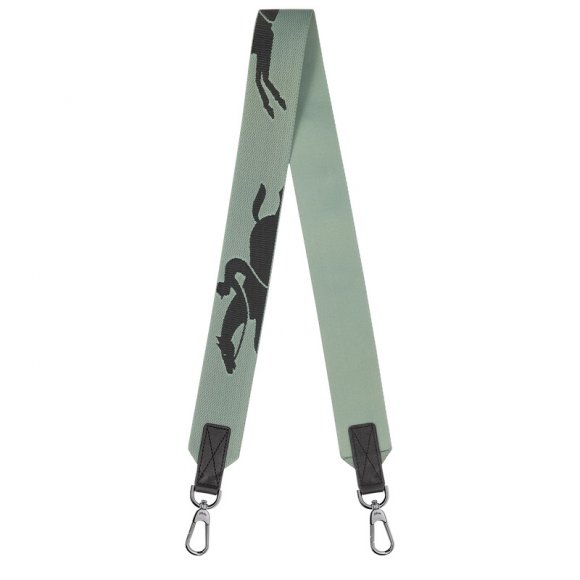 Longchamp |3D-Schultergurt Eisenkraut – Canvas |Eisenkraut