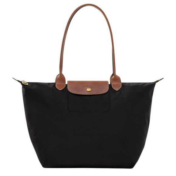 Longchamp |Le Pliage Original L Tote Bag Schwarz – Recyceltes Canvas |Schwarz