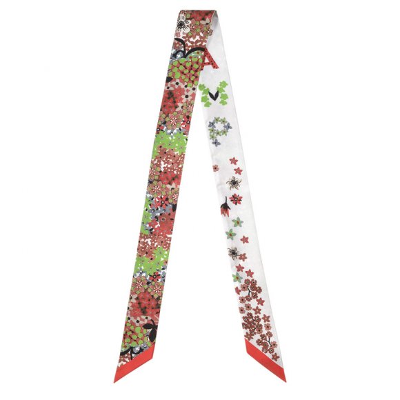 Longchamp |Collier de fleurs Bandeau Paprika – Seide |Paprika