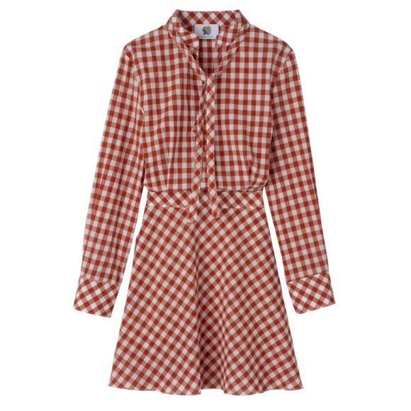 Longchamp |Kleid Bark – Vichy-Jacquard |Bark