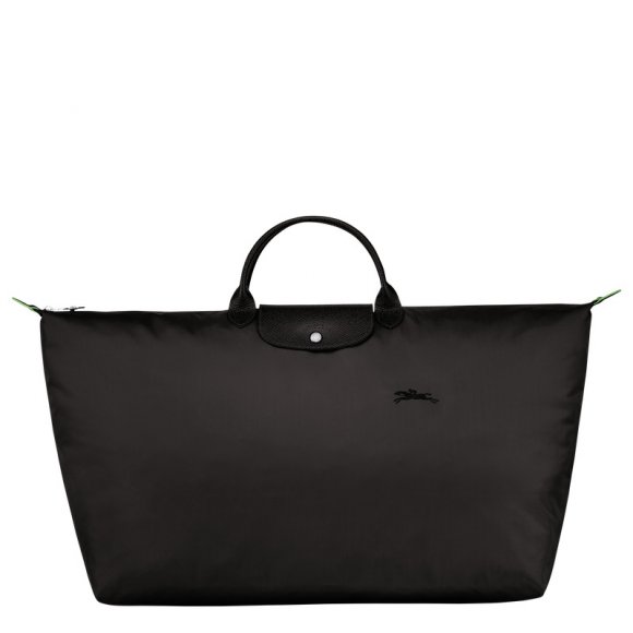 Longchamp |Le Pliage Grüne XL Reisetasche Schwarz – Recyceltes Canvas |Schwarz