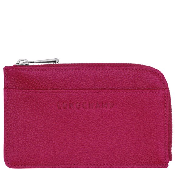 Longchamp|Le Foulonn Kartenetui Beetroot – Leder |Rote Bete