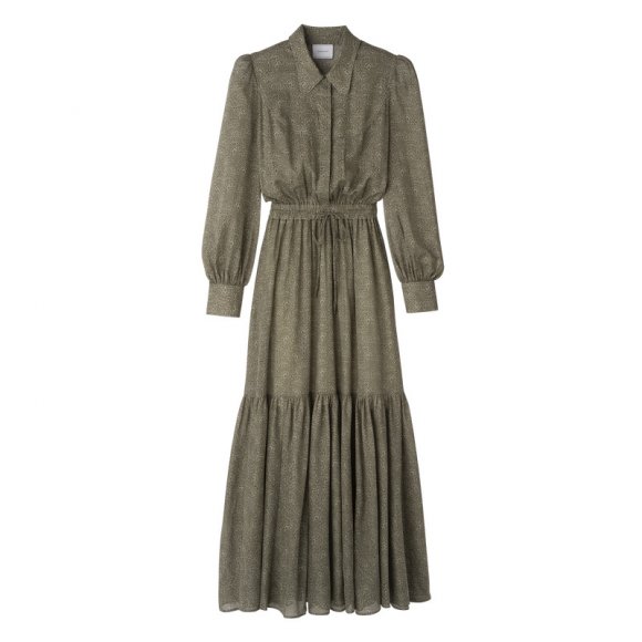 Longchamp |Langes Kleid Laurel – Bedruckter Schleier |Laurel