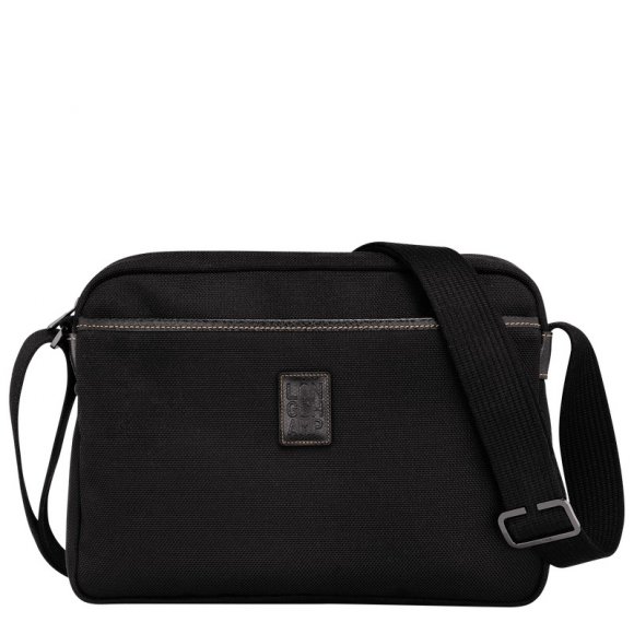 Longchamp |Boxford M Kameratasche Schwarz – Recyceltes Canvas |Schwarz