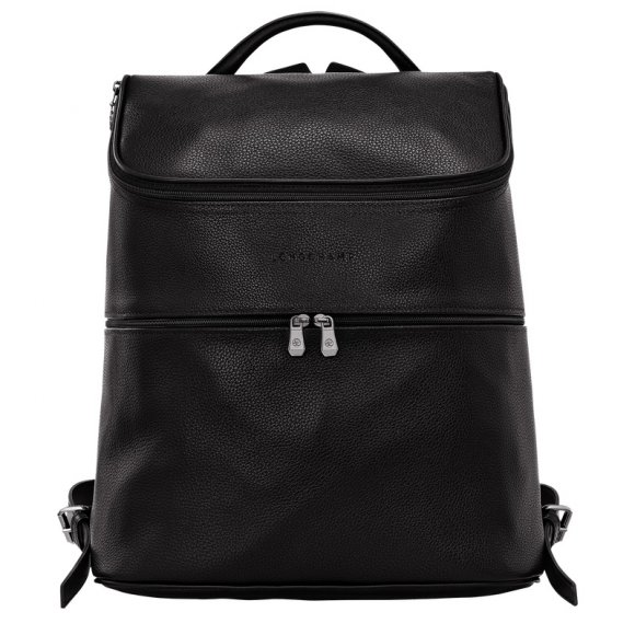 Longchamp |Le Foulonn Rucksack Schwarz – Leder |Schwarz
