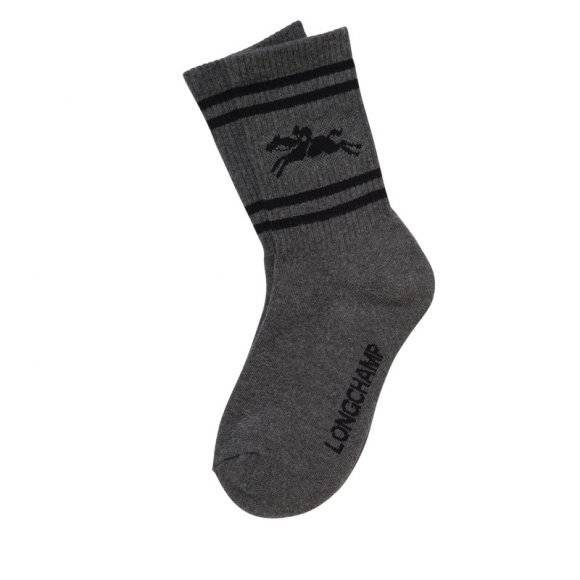 Longchamp |Socken Anthrazit – Strick |Anthrazit