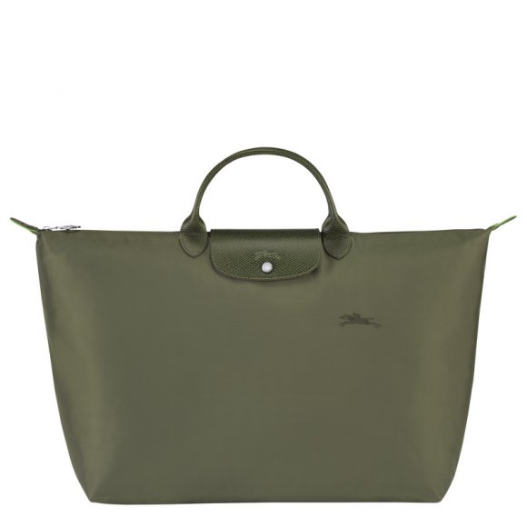 Longchamp |Le Pliage Grüne Reisetasche L Forest – Recyceltes Canvas |Forest