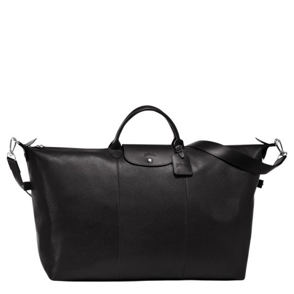 Longchamp |Le Foulonn L Reisetasche Schwarz – Leder |Schwarz