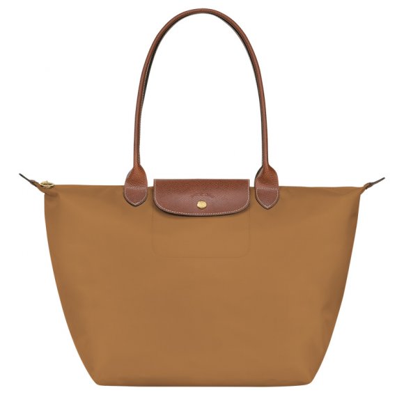 Longchamp |Le Pliage Original L Tragetasche, Rehbraun – Recyceltes Canvas |Rehbraun
