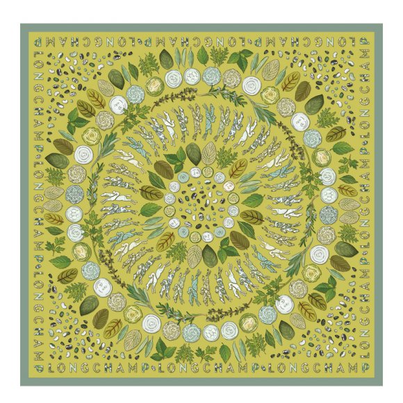 Longchamp |Herbarium Seidenschal 90 Kiwigrün – SONSTIGES |Kiwigrün