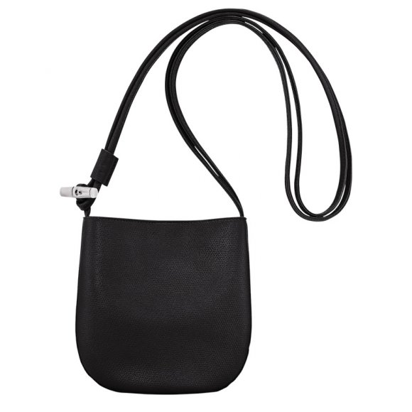 Longchamp |Le Roseau S Umhängetasche Schwarz – Leder |Schwarz