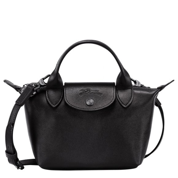 Longchamp |Le Pliage Xtra XS Handtasche Schwarz – Leder |Schwarz