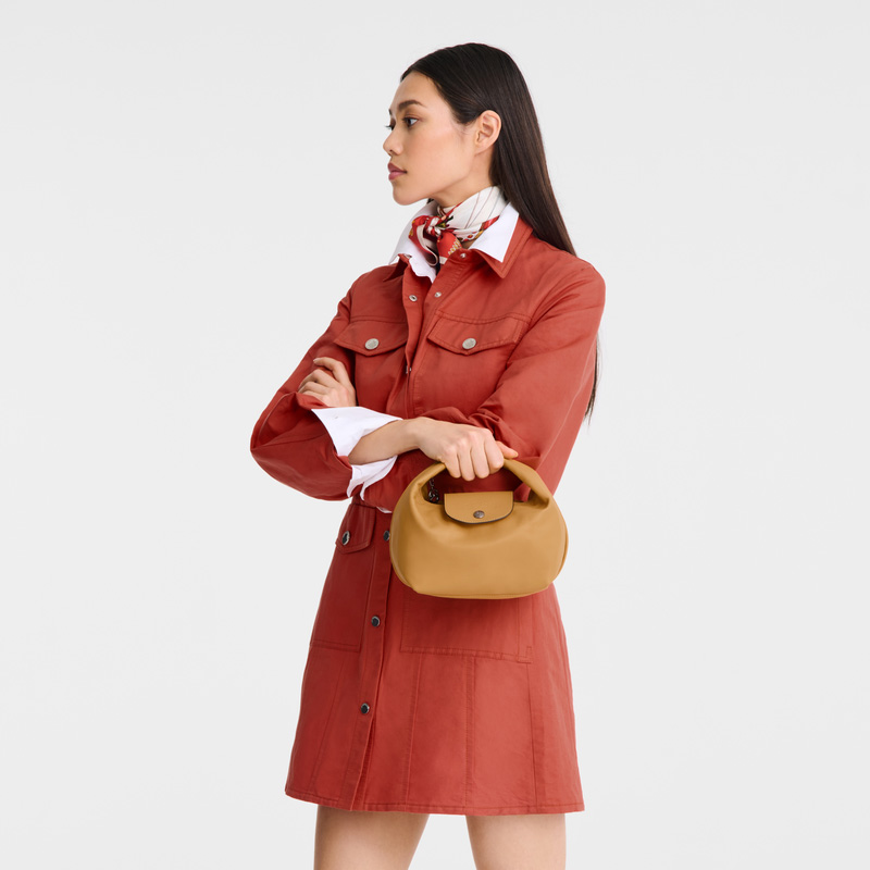 Longchamp |Le Pliage Xtra XS Handtasche Honig – Leder |Honigfarben