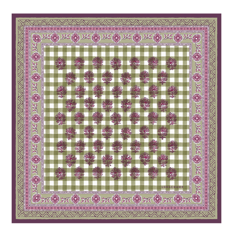 Longchamp |Seidenschal „The Bucolic Escapade\" 50 Artischocke – SONSTIGES |Artischocke