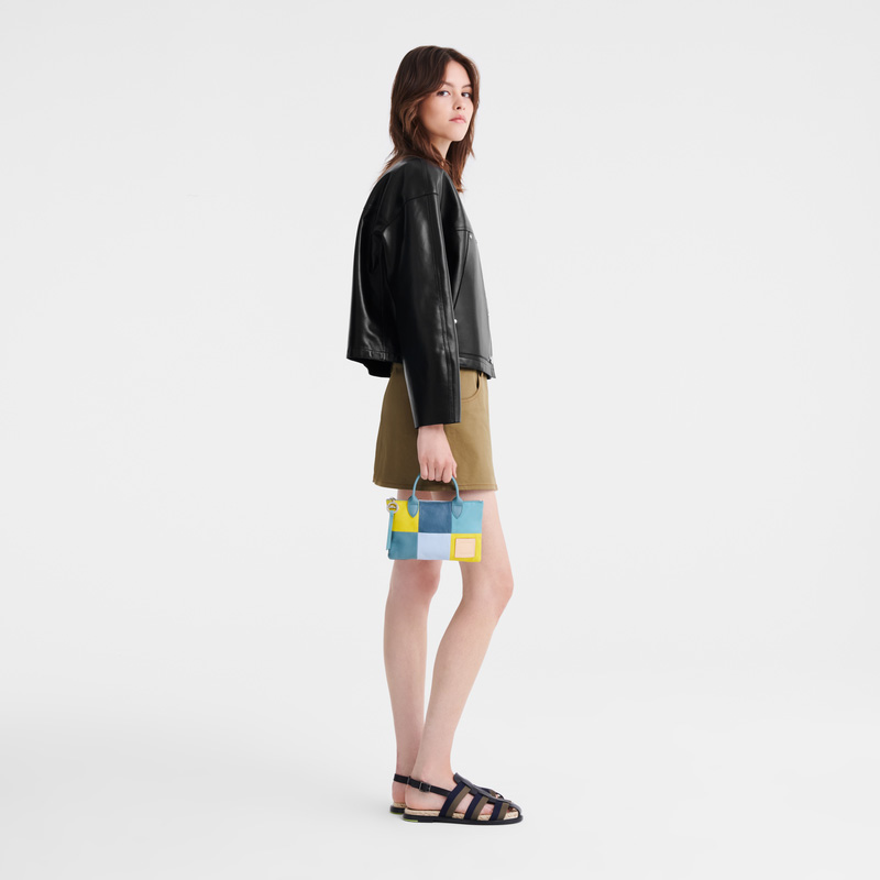 Longchamp |Re-play XS Handtasche Eukalyptus – Leder |Eukalyptus