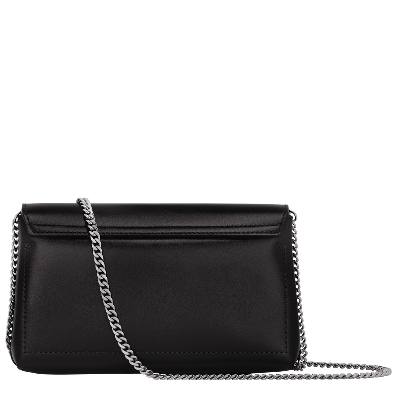 Longchamp |Le Roseau Clutch Schwarz – Leder |Schwarz