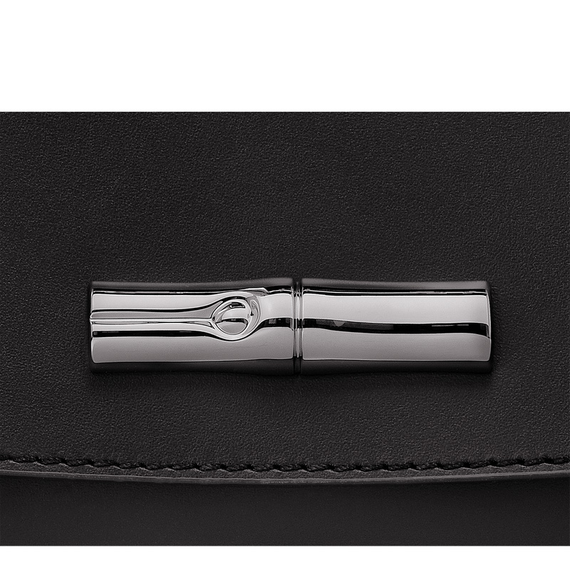 Longchamp |Le Roseau Clutch Schwarz – Leder |Schwarz