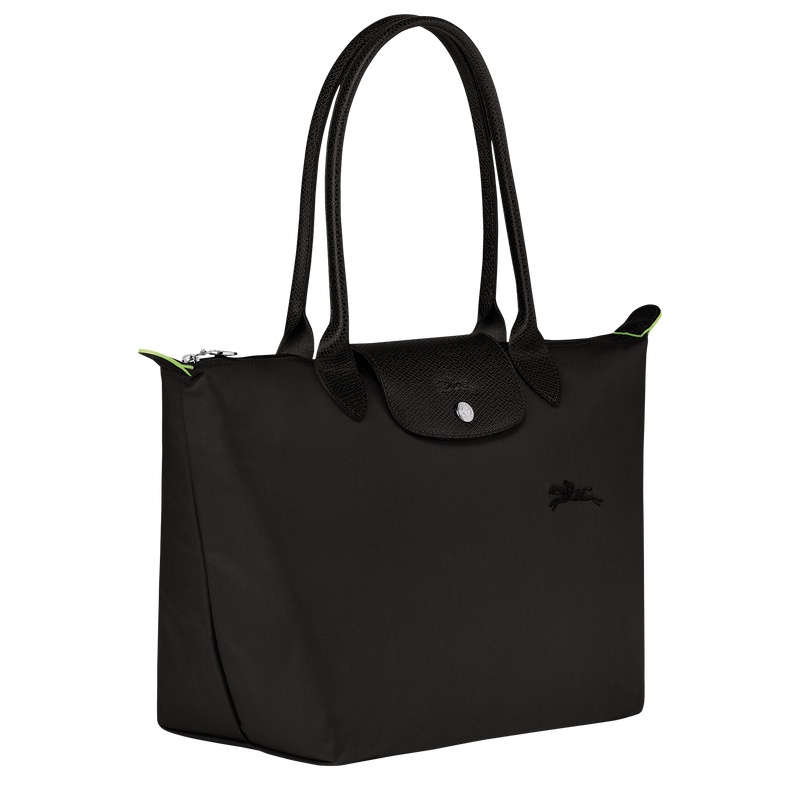 Longchamp |Le Pliage Green M Tote Bag Schwarz – Recyceltes Canvas |Schwarz