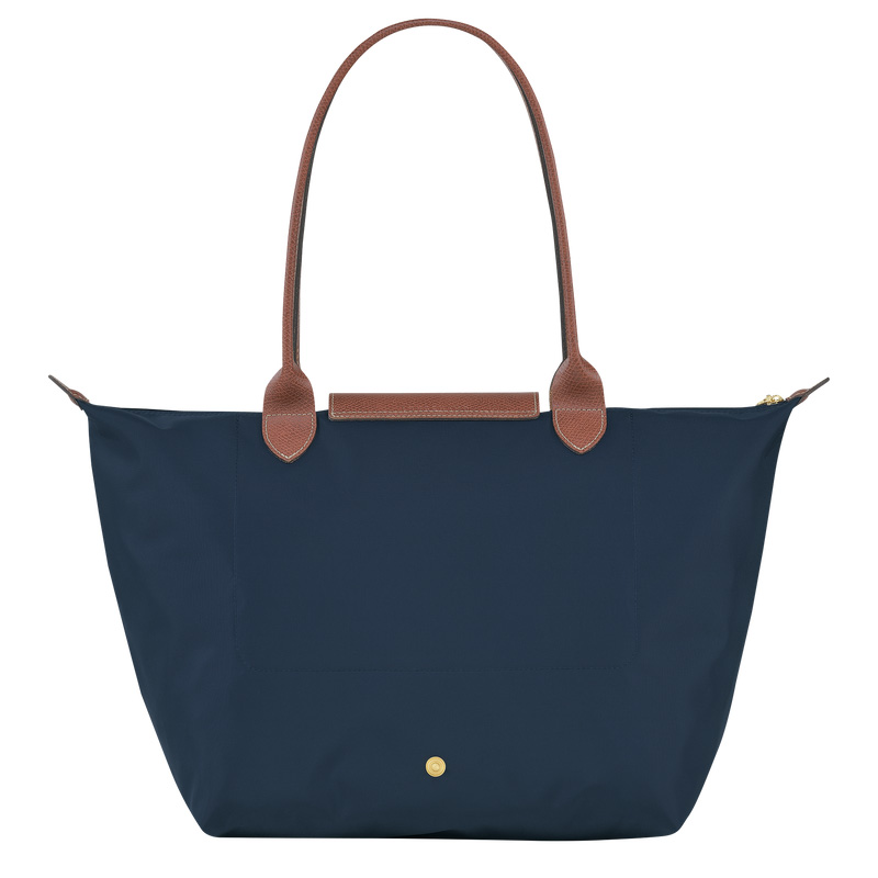 Longchamp |Le Pliage Original L Tote Bag, Marineblau – Recyceltes Canvas |Marineblau
