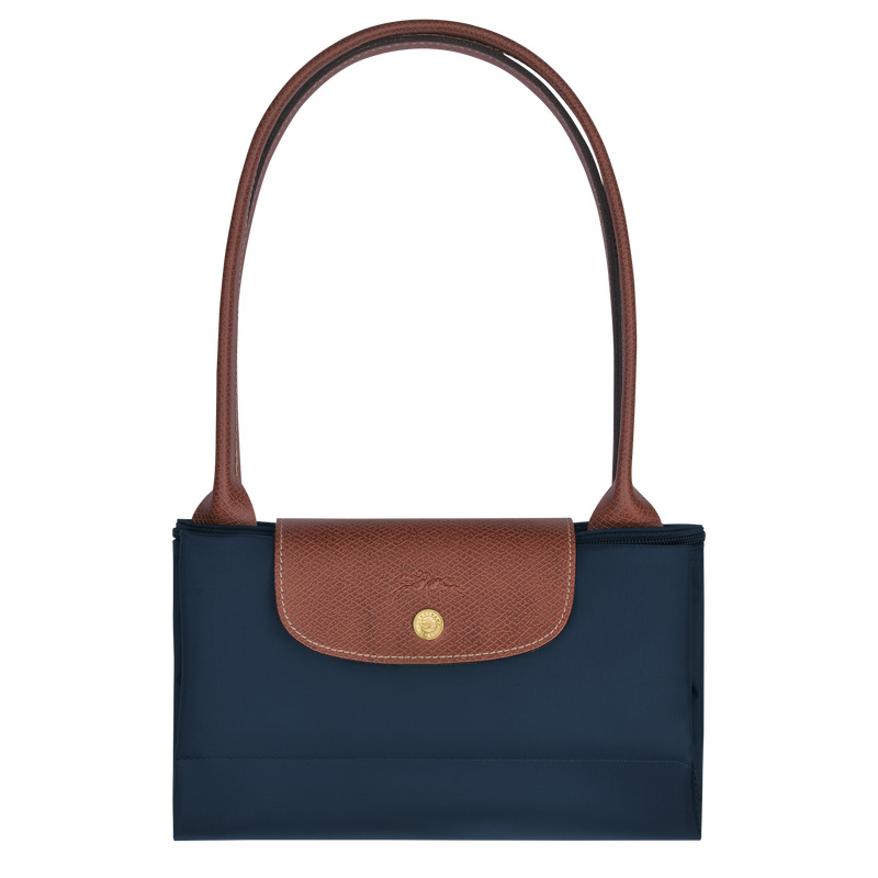 Longchamp |Le Pliage Original L Tote Bag, Marineblau – Recyceltes Canvas |Marineblau
