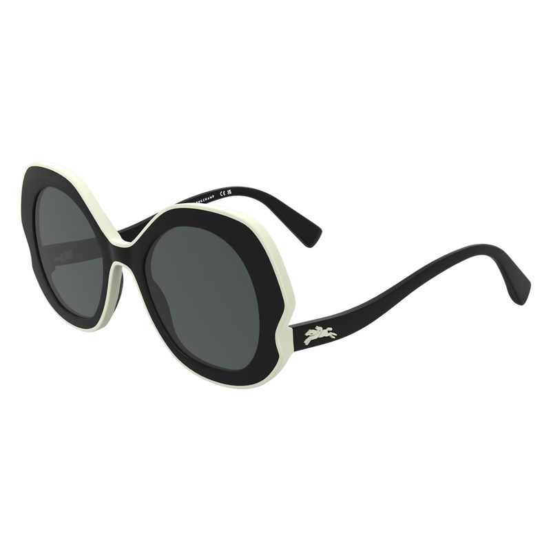 Longchamp |Sonnenbrille Schwarz – Pflanzenharz |Schwarz
