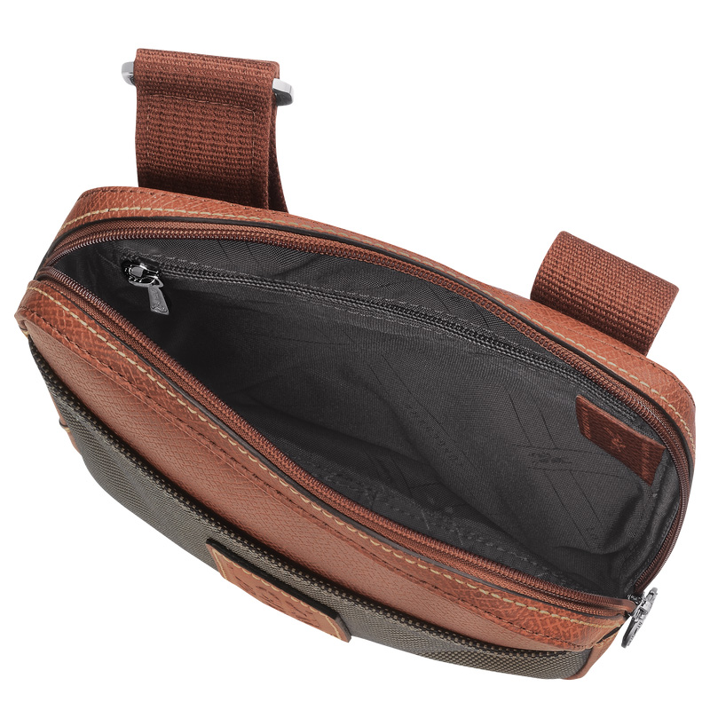 Longchamp |Boxford XS Umhängetasche Braun – Recyceltes Canvas |Braun