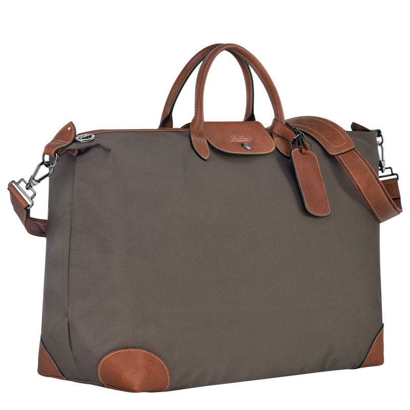Longchamp |Boxford XL Reisetasche Braun – Recyceltes Canvas |Braun