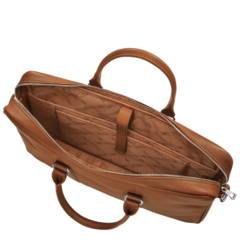 Longchamp |Le Foulonn S Aktentasche Karamell – Leder |Karamell