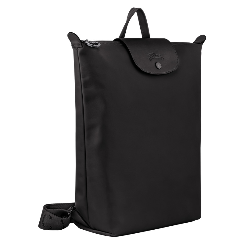 Longchamp |Le Pliage Xtra M Rucksack, Schwarz – Leder |Schwarz