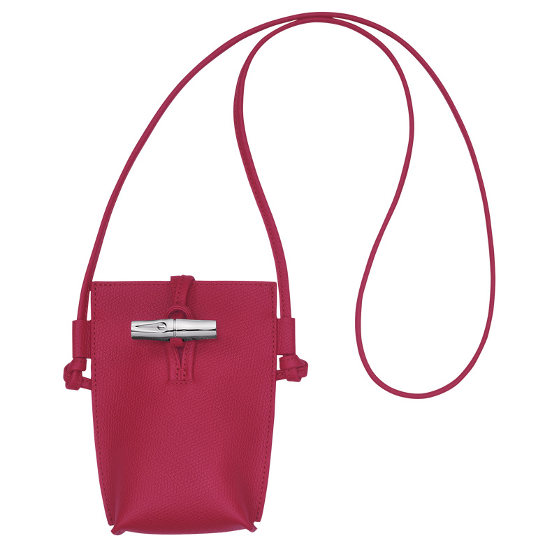 Longchamp |Le Roseau Handyhülle Rote Bete – Leder |Beetroot
