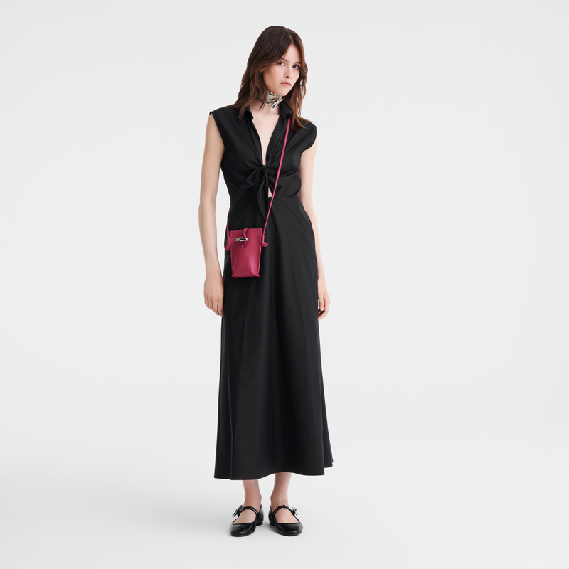 Longchamp |Le Roseau Handyhülle Rote Bete – Leder |Beetroot