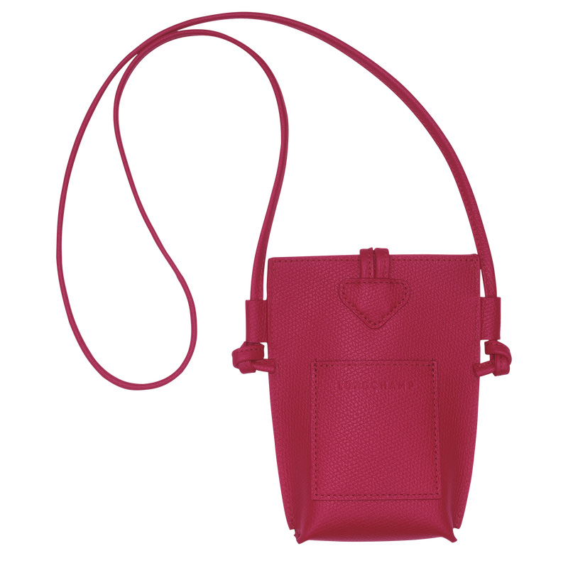 Longchamp |Le Roseau Handyhülle Rote Bete – Leder |Beetroot