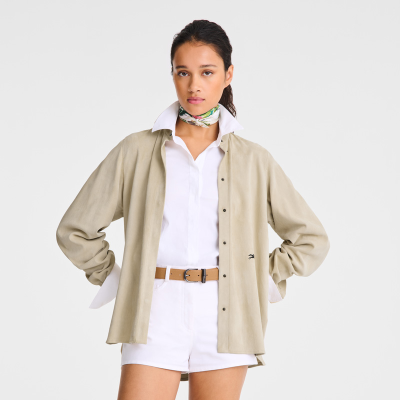 Longchamp |Le Roseau Damengürtel Walnuss – Leder |Walnuss