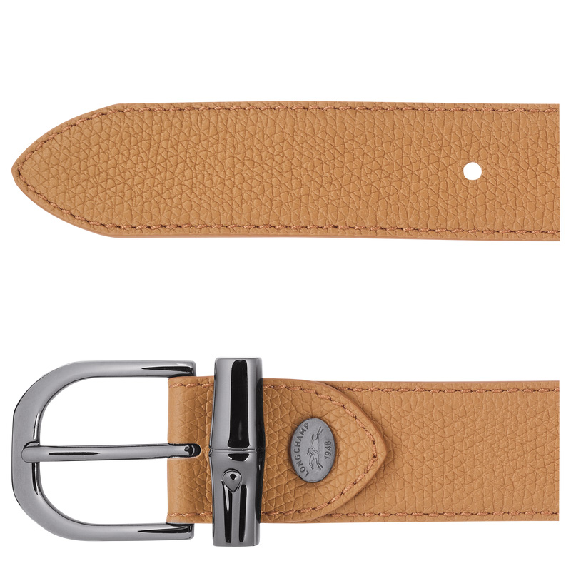 Longchamp |Le Roseau Damengürtel Walnuss – Leder |Walnuss