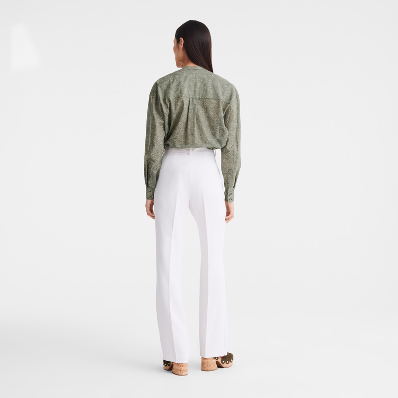 Longchamp |Hose Ecru – Krepp |Ecru