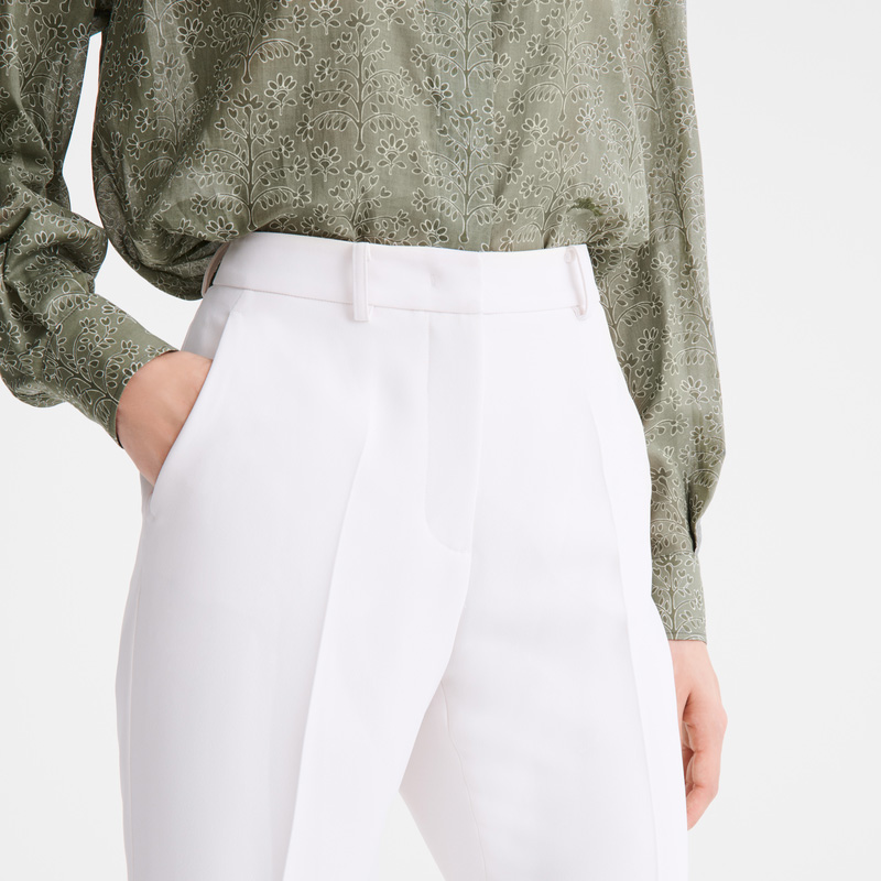 Longchamp |Hose Ecru – Krepp |Ecru