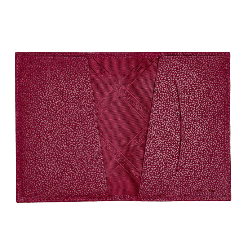 Longchamp |Le Foulonn Reisepasshülle, Beetroot – Leder |Beetroot
