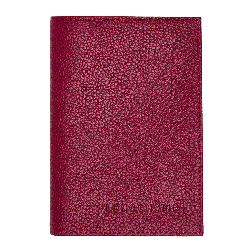 Longchamp |Le Foulonn Reisepasshülle, Beetroot – Leder |Beetroot