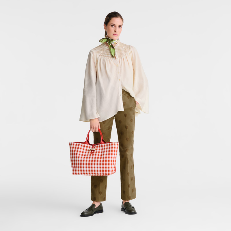 Longchamp |Le Roseau L Handtasche Rinde - Canvas |Rinde