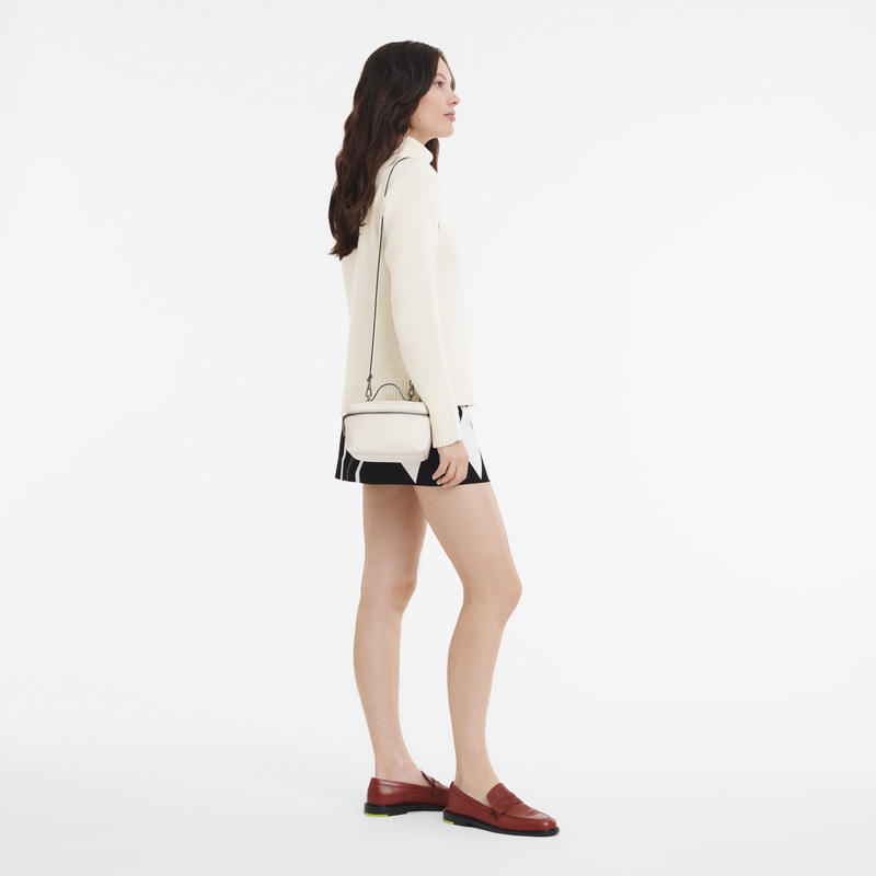 Longchamp |Le Pliage Xtra XS Vanity Ecru – Leder |Ecru